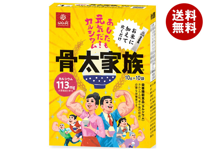 [ポイント5倍！5/27(火)1時59分まで全品対象エントリー&購入]はくばく 骨太家族 100g(10g×10袋)×12袋入×(2ケース)｜ 送料無料 一般食品 麦 袋