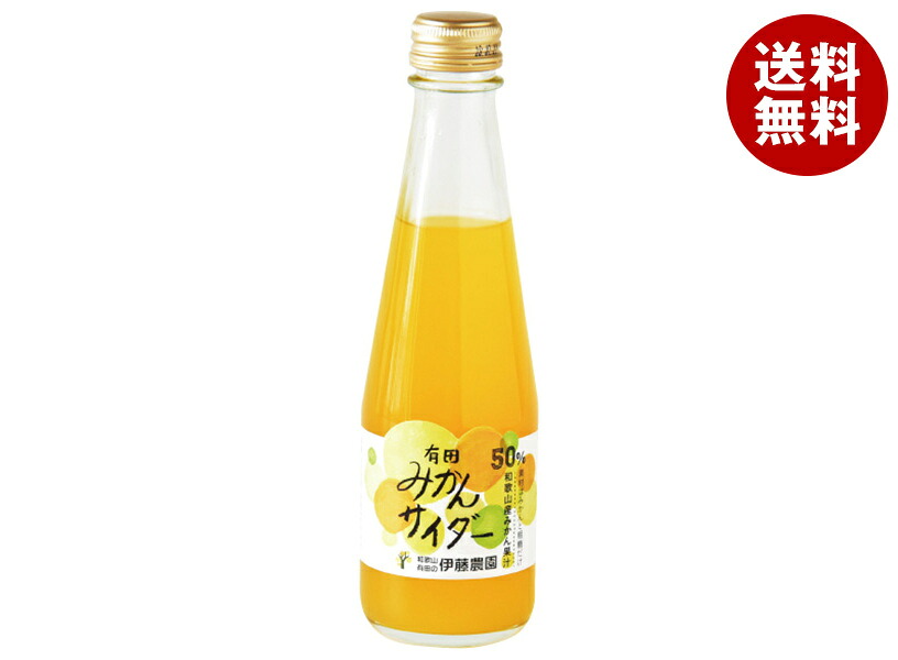 [ポイント5倍！4/10(金)1時59分まで全品対象エントリー&購入]伊藤農園 有田みかんサイダー 200ml瓶×24本入×(2ケース)｜ 送料無料 果実飲料 果汁 瓶 みかん