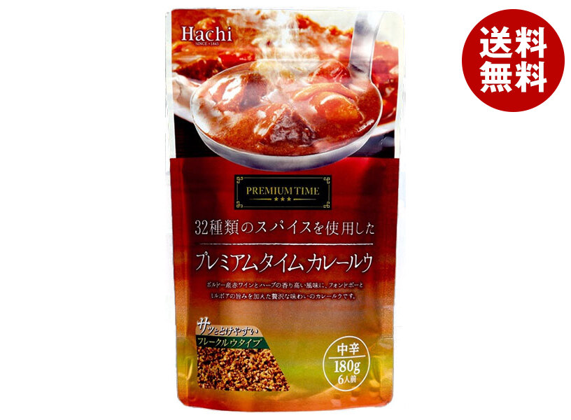 ハチ食品 プレミアムタイム カレールウ 中辛 180g×12個入×(2ケース)｜ 送料無料 Hachi 6人前 中辛 調味料 ルゥ