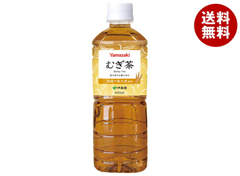 山崎製パン 麦茶 600mlペットボトル×24本入×(2ケース)｜ 送料無料 お茶 麦茶 むぎ茶 国産 六条大麦