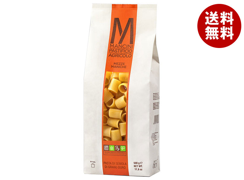 [ポイント5倍！4/17(金)9時59分まで全品対象エントリー&購入]モンテ物産 マンチーニ メッツェマニケ 500g×12袋入｜ 送料無料 乾麺 マカロニ