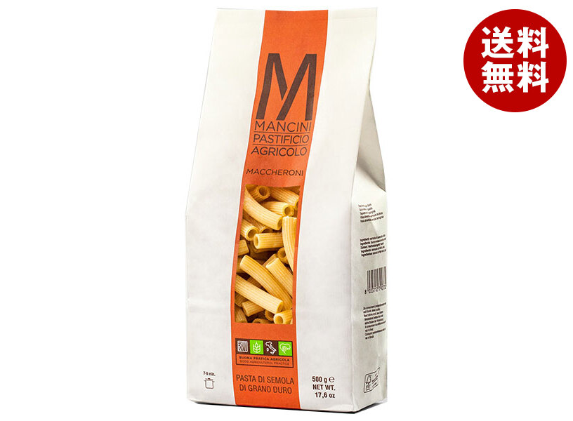 モンテ物産 マンチーニ マッケローニ 500g&times;12袋入&times;(2ケース)｜ 送料無料 乾麺 マカロニ｜MISONOYA店