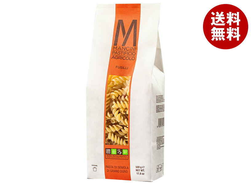 モンテ物産 マンチーニ フジッリ 500g&times;12袋入&times;(2ケース)｜ 送料無料 乾麺 マカロニ｜MISONOYA店