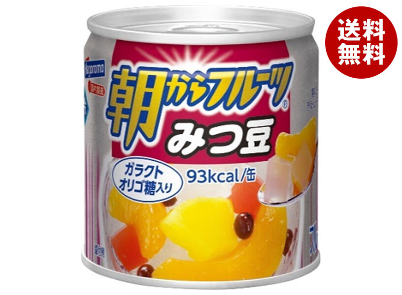 [ポイント5倍！4/17(金)9時59分まで全品対象エントリー&購入]はごろもフーズ 朝からフルーツ みつ豆 190g缶×24個入×(2ケース)｜ 送料無料 缶詰 フルーツ 果物 蜜豆