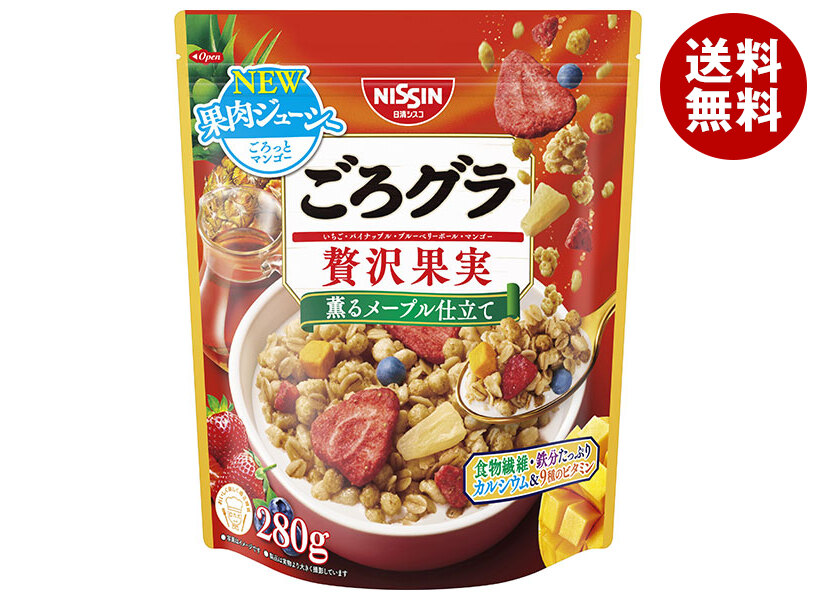 [ポイント5倍！5/27(火)1時59分まで全品対象エントリー&購入]日清シスコ ごろグラ 贅沢果実 280g×6袋入×(2ケース)｜ 送料無料 グラノーラ シリアル フルーツ 朝食