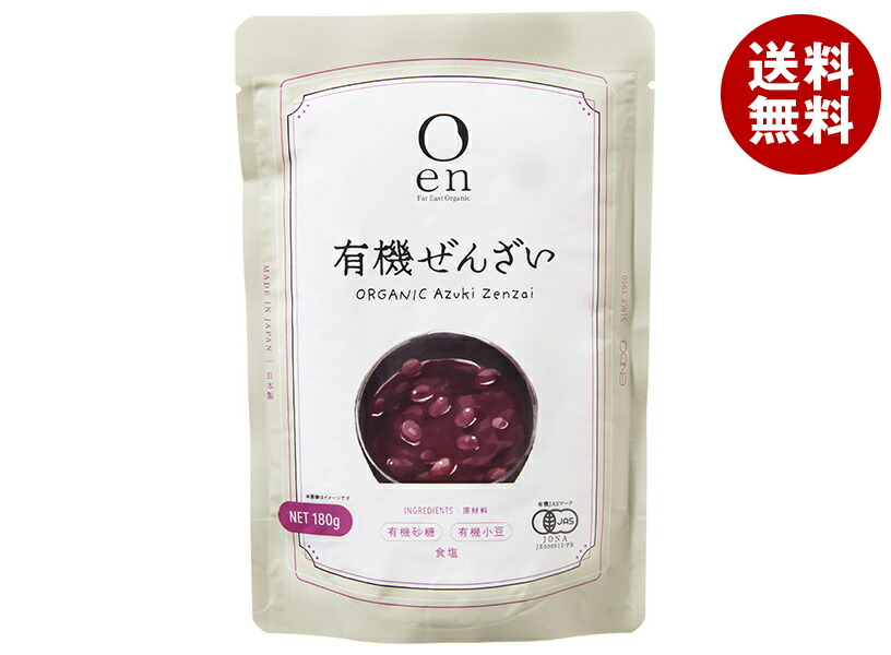 遠藤製餡 en 有機ぜんざい 180g×30(5×6)個入×(2ケース)｜ 送料無料 ぜんざい 生和菓子 有機ぜんざい パウチ 楽天市場】遠藤製餡 en 有機ぜんざい 180g×30(5×6)個入×(2ケース