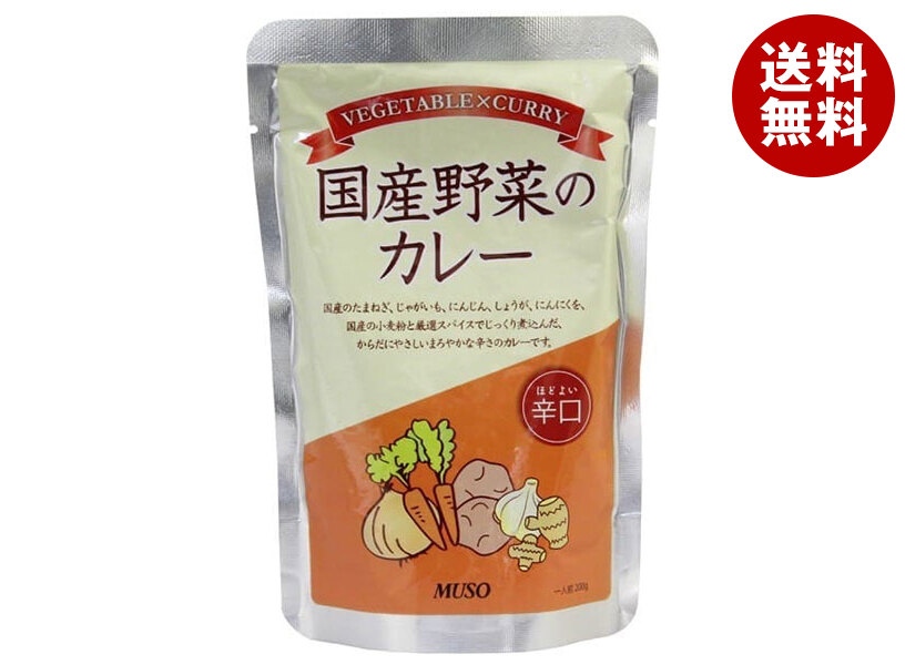 [ポイント5倍！7/26(日)1時59分まで全品対象エントリー&購入]ムソー 国産野菜のカレー 辛口 200g&times;20袋入&times;(2ケース)｜ 送料無料 食品 カレー レトルト 辛口｜MISONOYA店