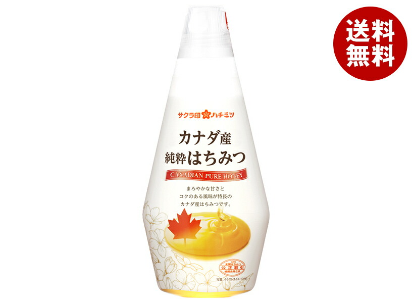 加藤美蜂園 サクラ印 カナダ産純粋はちみつ 290g×12本入｜ 送料無料 嗜好品 シロップ ハチミツ 蜂蜜