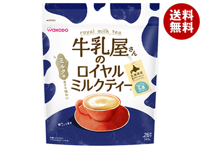 和光堂 牛乳屋さんのロイヤルミルクティー 340g袋×12袋入｜ 送料無料 嗜好品 インスタント 粉末 紅茶 袋