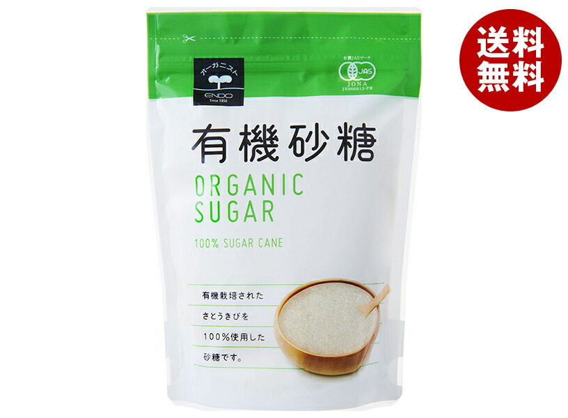 遠藤製餡 有機砂糖 400g×24袋入×(2ケース)｜ 送料無料 調味料 砂糖 シュガー お菓子作り