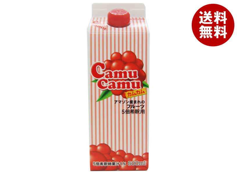 ジーエスフード GS カムカム 5倍希釈 500ml紙パック×12本入×(2ケース)｜ 送料無料 果汁飲料 希釈用 カムカム CAMUCAMU