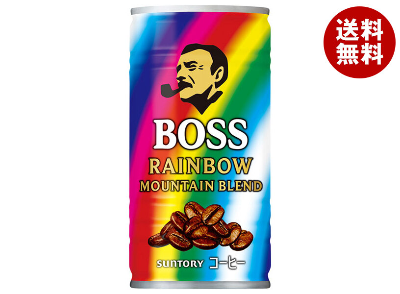 サントリー BOSS(ボス) レインボーマウンテンブレンド 185g缶×30本入×(2ケース)｜ 送料無料 珈琲 スタンダード エスプレッソ 缶コーヒー