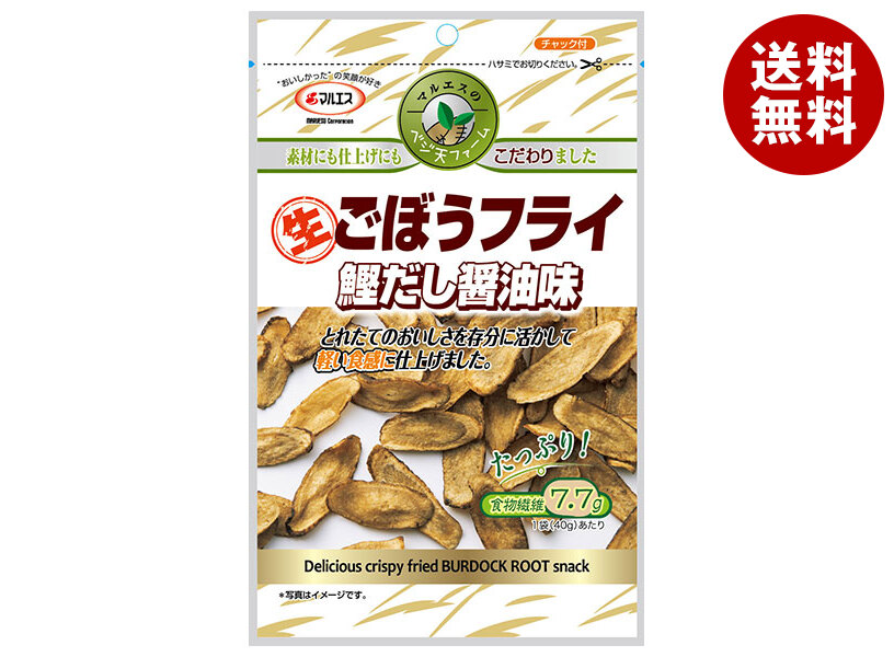 マルエス ごぼうフライ 鰹だし醤油味 40g×10袋入×(2ケース)｜ 送料無料 お菓子 珍味 スナック菓子 おつまみ しょうゆ ごぼう 野菜スナック