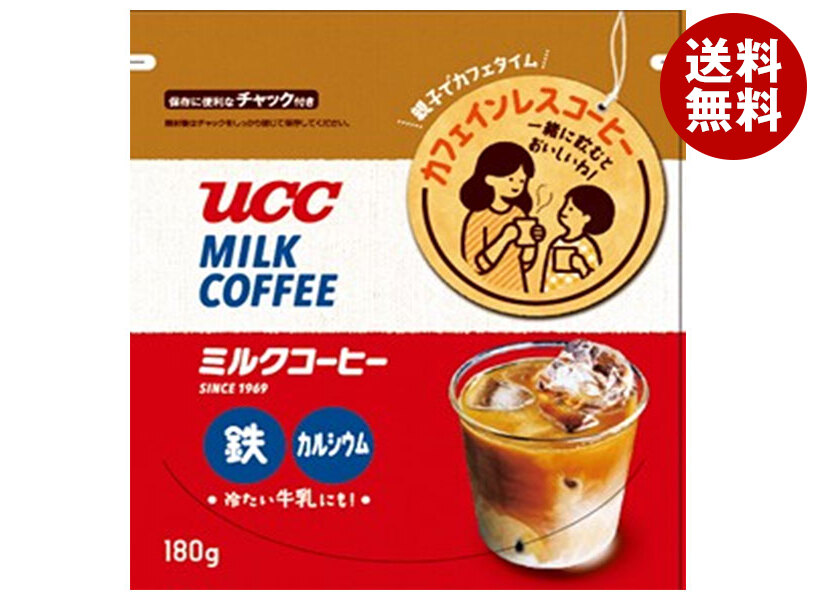 UCC ミルクコーヒー 180g袋×12袋入×(2ケース)｜ 送料無料 嗜好品 コーヒー類 インスタント ミルク カフェインレス