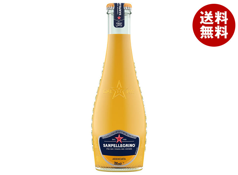 [ポイント5倍！7/26(日)1時59分まで全品対象エントリー&購入]日仏貿易 サンペレグリノ イタリアンスパークリングドリンク アランチャータ(オレンジ) 200ml瓶&times;24本入&times;(2ケース)｜ 送料無料 炭酸 果汁 イタリア｜MISONOYA店