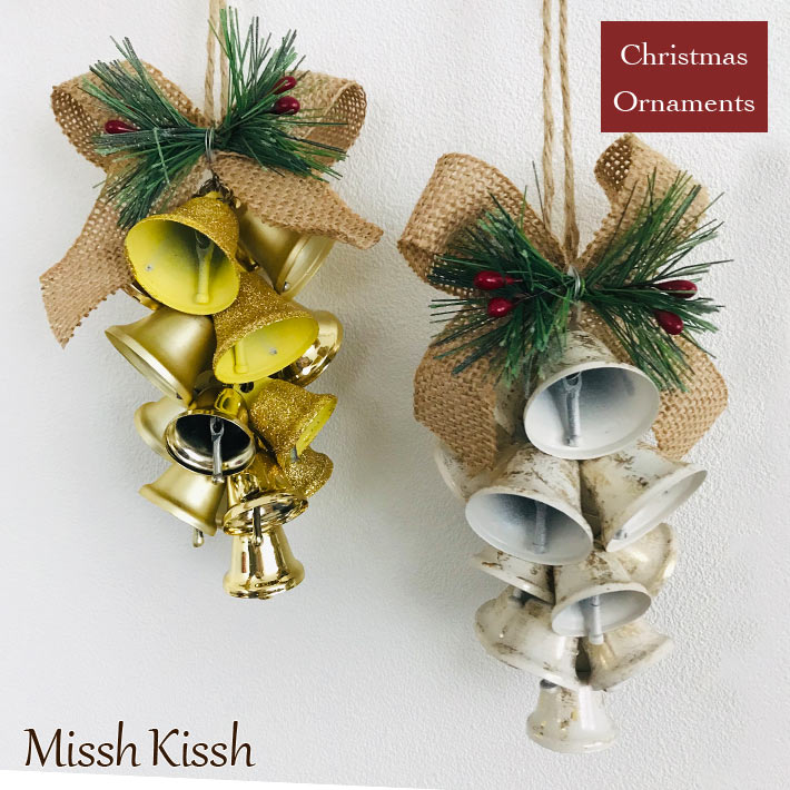 楽天市場 オーナメント オブジェ クリスマス Bell Vine ベル 麻 リボン Christmas Ornaments Xmas ミッシュ キッシュ