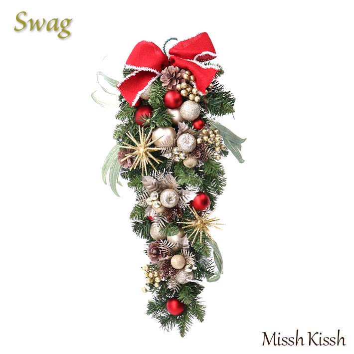 楽天市場】クリスマス リース スワッグ クリスマスリース wreath swag
