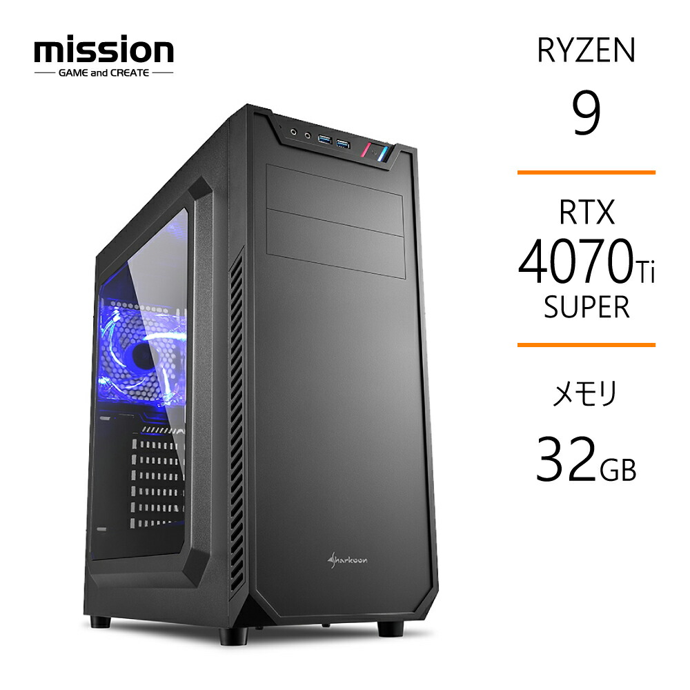 楽天市場】ゲーミングPC Ryzen9 5900X RTX4070Ti SUPER メモリ32GB 