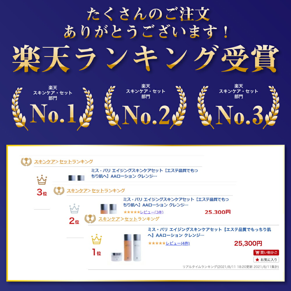エイジングスキンケアセット エステ品質でもっちり肌へ ミルク ローション クレンジング 送料無料 ハリ ミスパリ コフレセット エイジングケア 洗顔 エイジングスキンケアセット 洗顔から保湿まで基本のお手入れ全てを揃えたエイジングケア用スキンケアセット