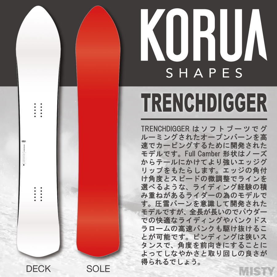 予約 21 22 Korua Shapes コルアシェイプス Trenchdigger トレンチディガー Full Camber 165cm チューンナップ ソールカバー付き スノーボード パウダー カービング キャンバー 板 送料無料 代引手数料無料 日本正規品 Printholo Com