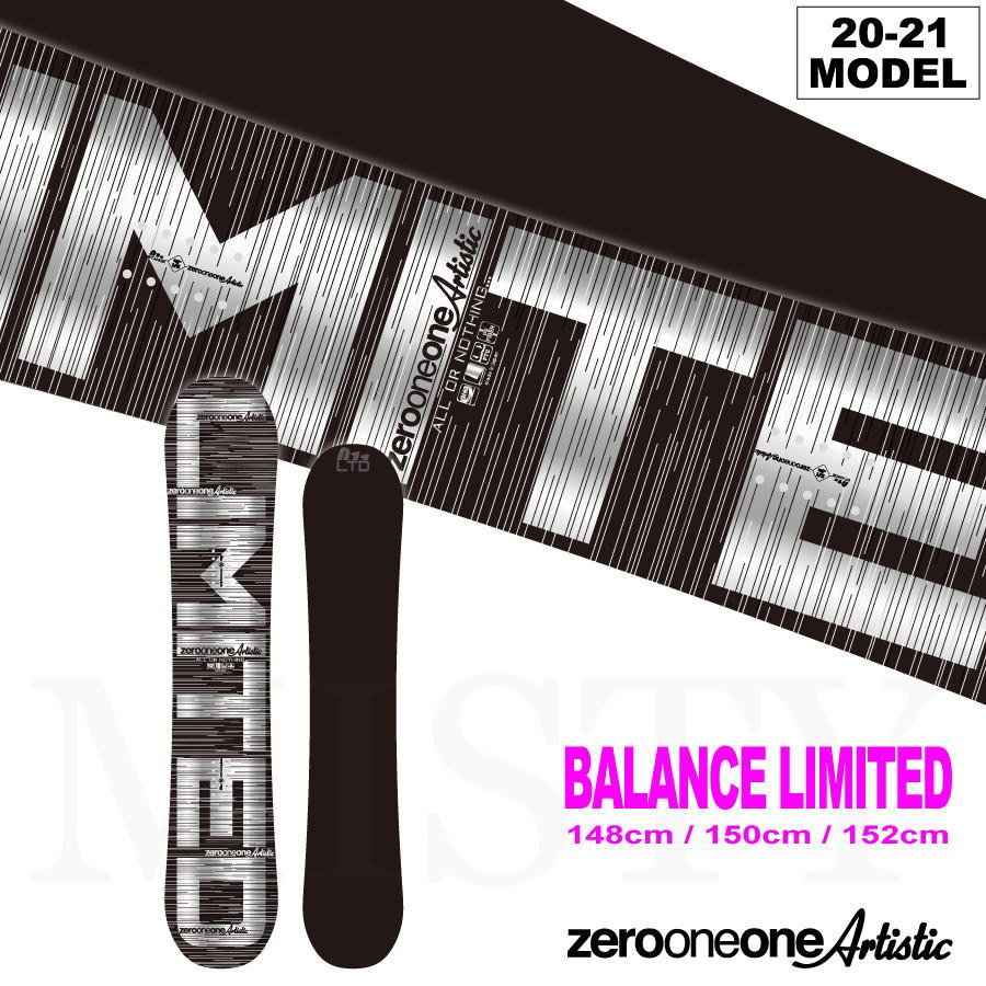 珍しい 楽天市場 入荷済み 21 011 Artistic ゼロワンワンアーティスティック Balance Limited バランスリミッテッド 148cm 150cm 152cm 割引25 Off チューンナップ付き グラトリ スノーボード 板 送料無料 代引手数料無料 日本正規品 Misty