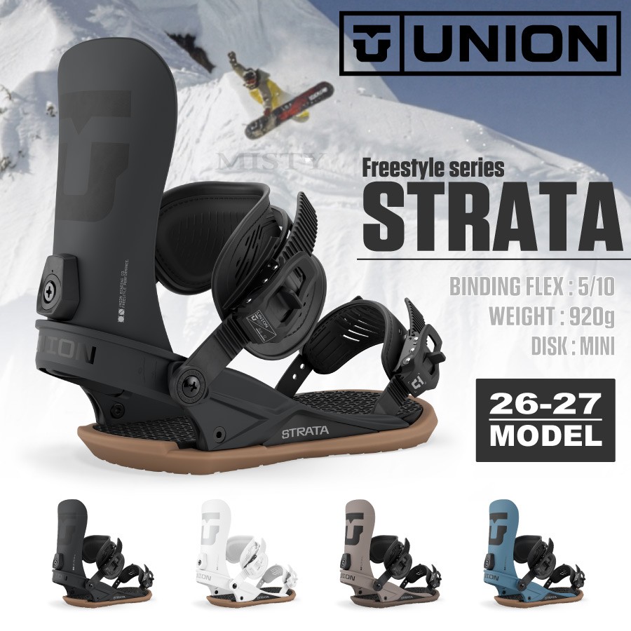 【予約】26-27 ユニオンバインディング UNION BINDING ストラータ STRATA / UNIONステッカー、デッキ保護シートをプレゼント /【送料無料】【代引手数料無料】【日本正規品】2026-2027 NEWモデル 早期予約開始！！｜misty 店 27,885円