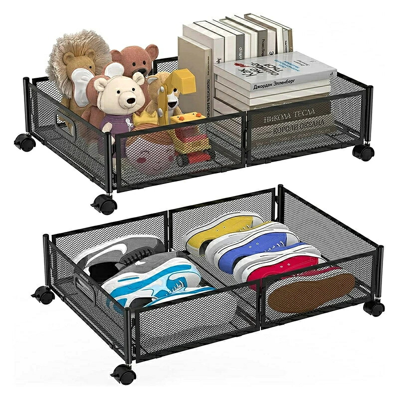 ベッド下収納ボックス 収納ケース 収納ボックス キャスター付き ローラー付き ケース ボックス ベッド下物入れ ワゴン 折り畳み 取り付け簡単 大容量 布団袋 衣類整理 多機能 スペース活用 省スペース 押したり引いたりできる 耐荷重性