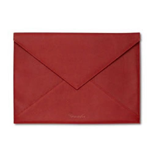 【Pineider】ピネイダー・CITY CHIC寄せあわせ 訴訟記録容れもの ラージ A4大いさ Document case -envelope shaped - large 書きもの容れものボルドーワイン ともし火青碧貨物輸送無料 ラッピング無料