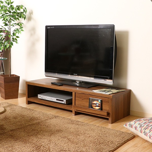 テレビ受像機台 テレビ受像機ゲーム盤 幅120糎 ともし火赤銅色 納める棚 抽き出し1杯 逐次刊行物見せびらかす 脚付き添い人 城 リビング 夕御飯代引NG インテリア・寝具・収納-テレビ台・ローボード-収納家具