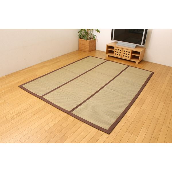 い草 ラグマット/絨毯 チップウレタン8mm入 約200×200cm 正方形 抗菌 防臭 ホットカーペット対応 〔リビング ダイニング〕代引NG|寝具インテリアのMITAS