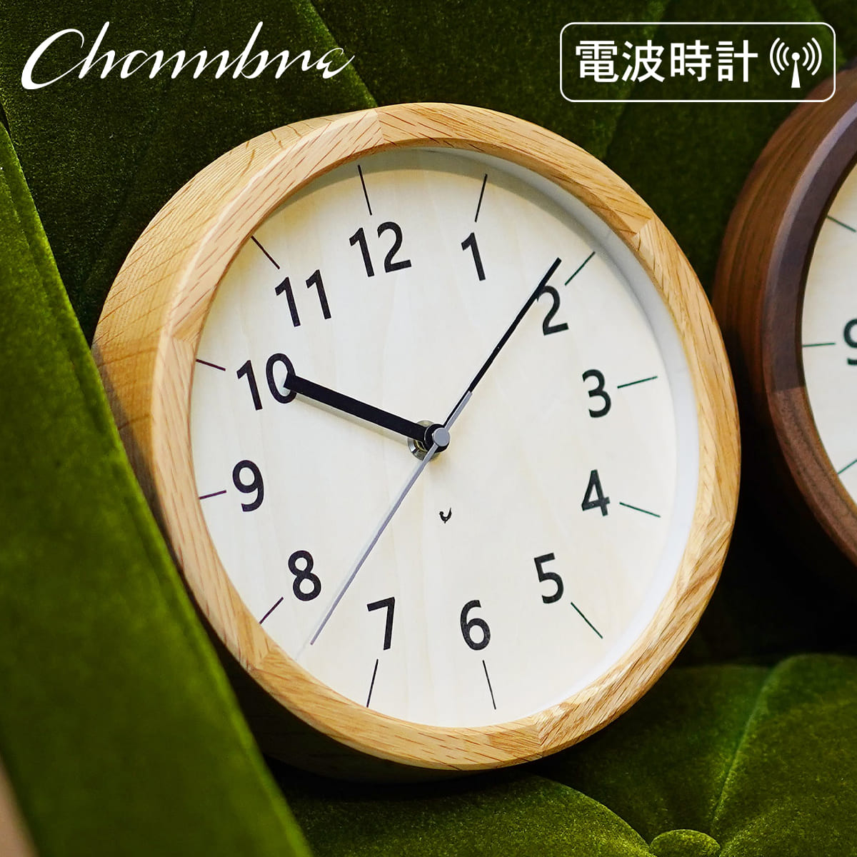 電波時計 ちいさな木の実のかけ時計 【かし】 壁掛け時計 / 電波時計 / 置き時計 / ナチュラル / シンプル / 静音 / おしゃれ / かわいい / アナログ / スタンド付き / 無垢材 / 木製 / ギフト / 日本製 / シャンブル【沖縄・離島 お届け不可】|mitashop