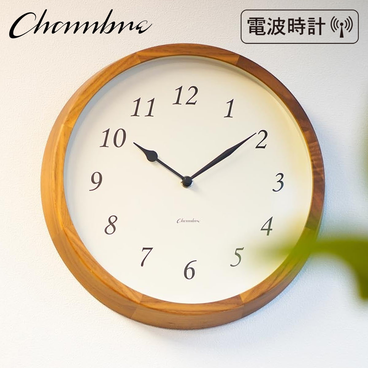 電波時計 Clair CLOCK 【WALNUT】 壁掛け時計 / 電波時計 / ナチュラル / シンプル / 静音 / おしゃれ / かわいい / アナログ / 無垢材 / 木製 / 寝室 / リビング / ギフト / 日本製 / シャンブル【沖縄・離島 お届け不可】