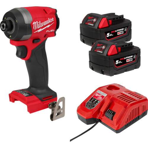 【東証上場の安心企業】M18FID3-502XJP　●ミルウォーキー M18 FUEL インパクトドライバー 5.0AH x 2キット【送料無料!（北海道・沖縄・離島配送不可）】