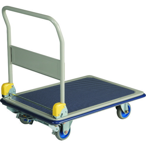 【東証上場の安心企業】●金沢車輌 NHT-306 大型スチール台車（ハンドル折畳式）フットブレーキ付 (4546678005559) 【送料無料!（一部エリア配送不可）/代引不可】