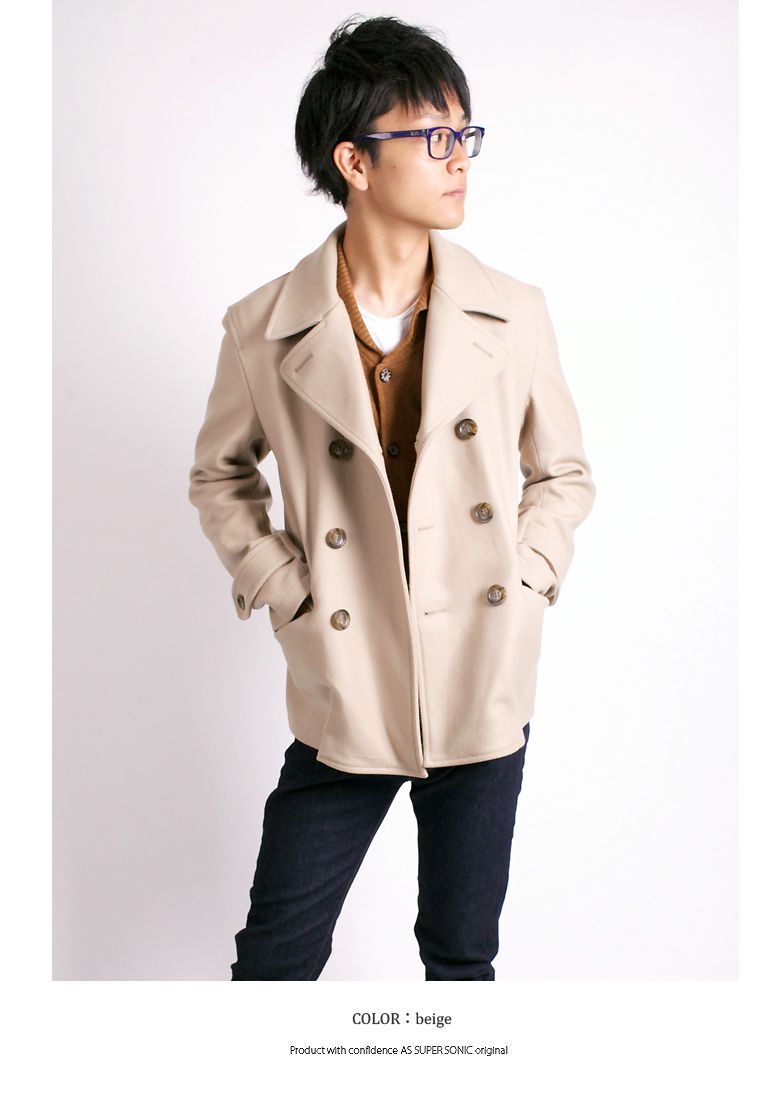 楽天市場 Pコート メンズ ウールコート 日本製 アウターメンズ 秋冬 As Super Sonic As Super Sonic Mitezza