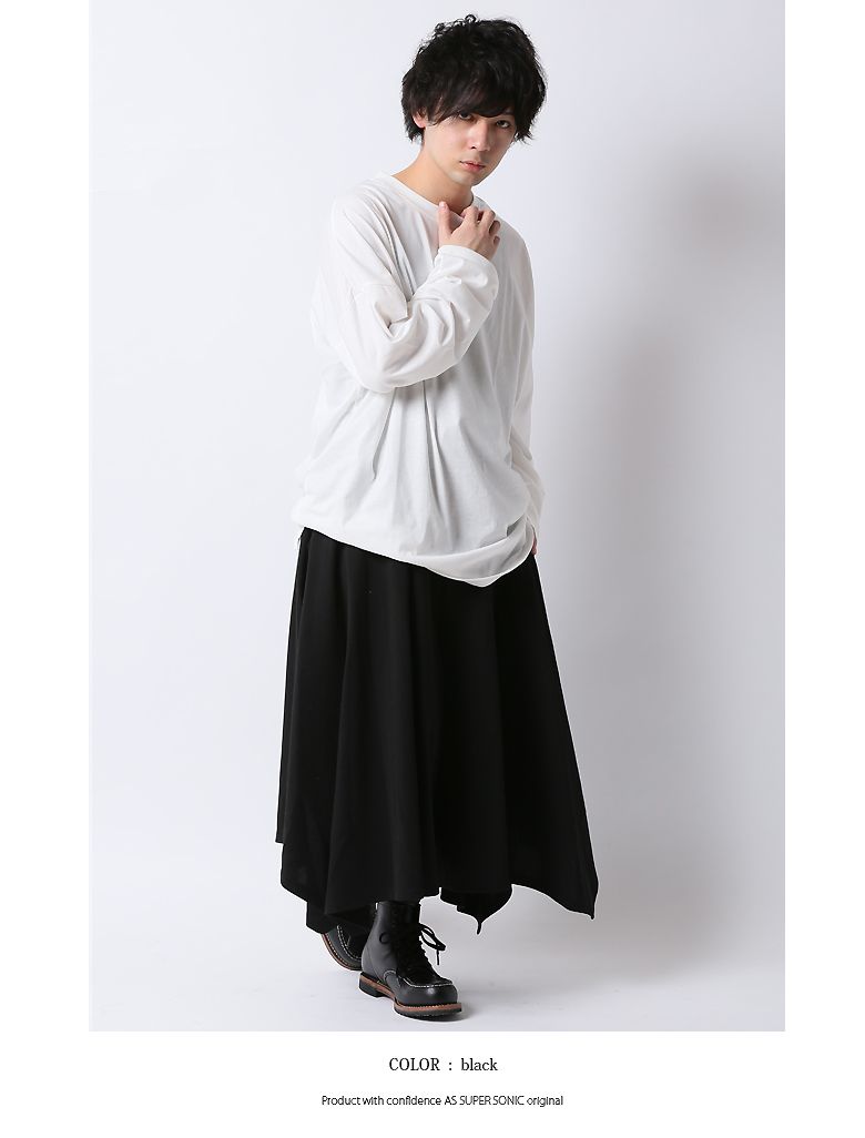 注目ブランド 楽天市場 ガウチョパンツ メンズ モード系 ロング丈 ワイドパンツ アシメ スカンツ メンズファッション As Super Sonic As Super Sonic Mitezza 安心の定価販売 Zkrajekarlaiv Cz