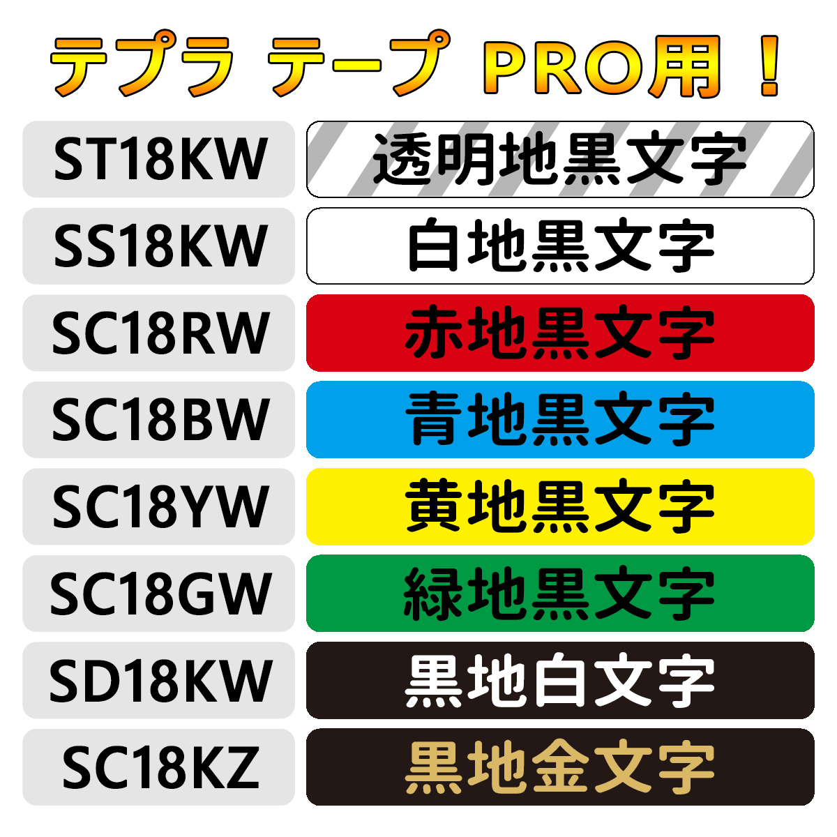 本日の目玉 テプラテープ 36mm幅X8m巻 6色選択可 PRO用 互換品 2個専用