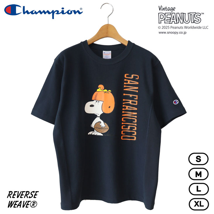 楽天市場】・CHAMPION｜xPeanuts Reverse Weave SS T-Shirt Snoopy