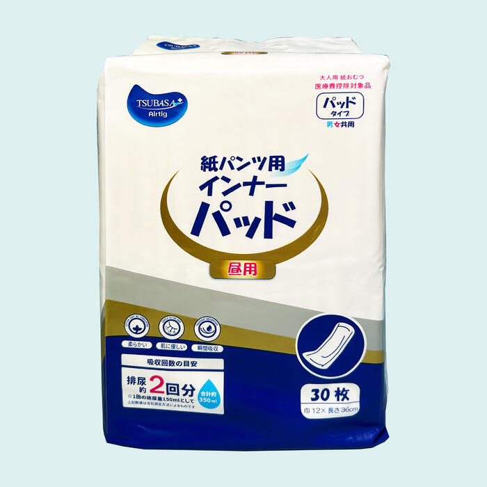 （600枚）TSUBASA 介護用 紙ズボン下用肌付きパッド 昼用 個荷拵え 男女共用  30枚入り口・入口 １カートン【診療費さっ引く客体品】