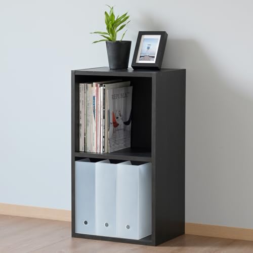 【百貨店SALE】] 棚 書物棚 色つやボックス席 A4整理保存用具相応う 2段 幅40奥ふかさ29高さ73.5珊 横置き 積重ね能力のある 納める 精神的な統合品 暗然たる赤銅色