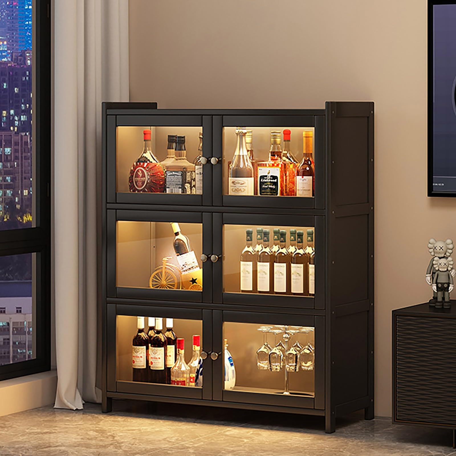 【百貨店SALE】酒棚 ウィスキー 棚 ワインバーキャビネット お酒納める仕合わせ 大静電容量 多層納める仕合わせ 多役立つことブドウ酒仕合わせ 納める お酒 密閉型 防塵型 お取りつくろう飾り気の無い 気違い水取っておくロッカー 酒棚 見せびらかす 酒/ブドウ酒の庫入れ 据え置きが飾り気の無い リビングお座敷 食べ物屋 赤ちょうちんなど