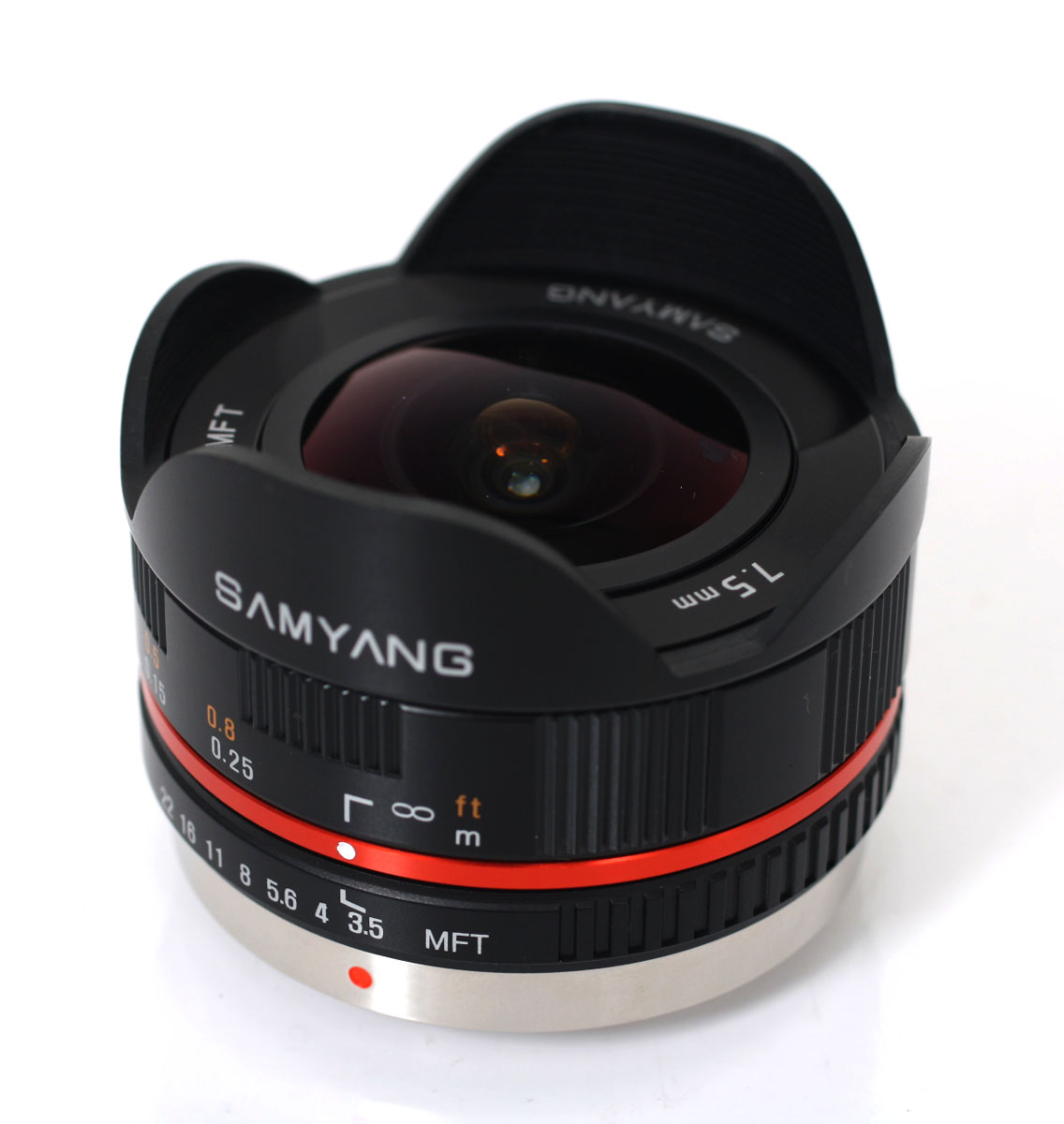 【在庫処分特価】SamYang 7.5mm F3.5 FISH-EYE LENS MFT　マイクロフォーサーズ専用のマニュアルフォーカスフィッシュアイレンズ(魚眼レンズ）【smtb-TK】[02P05Nov16]
