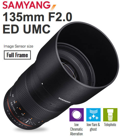 楽天市場】[3年保険付]【棚ずれ品在庫処分特価】SAMYANG 135mm F2 ED 
