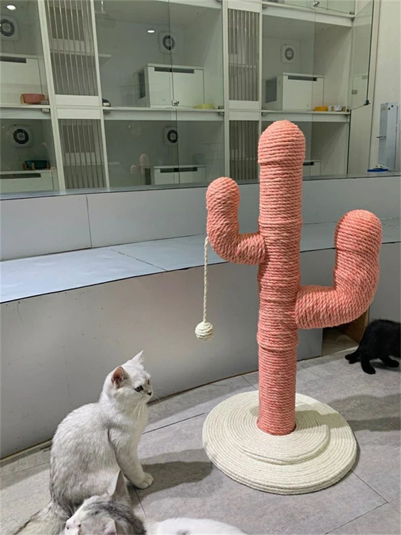 猫タワー 猫用 爪とぎサボテン型 ネコポール 麻縄 手巻き 可愛い つめとぎ 猫の木 多頭飼い 組立簡単 子猫から大型猫|三木商店オンライン