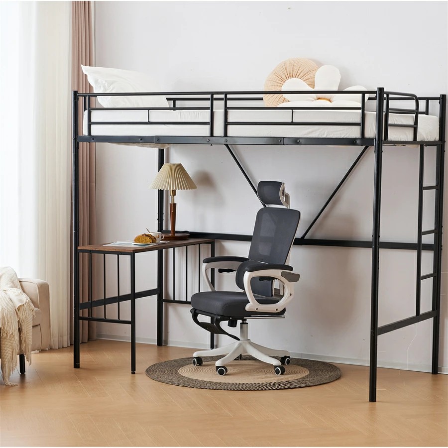 楽天市場】ロフトベッド パイプベッド シングル 木 収納 北欧風 子供