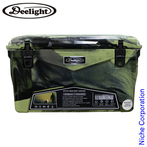 45qt 正規販売店 アウトドア 最大1 000円offクーポン配信中 Deelight ディーライト クーラーボックススポーツ アウトドア クーラーボックス ニッチ リッチ キャッチ Deelight アイスランドクーラー ライトグリーンカモ 最大1 Dlight393