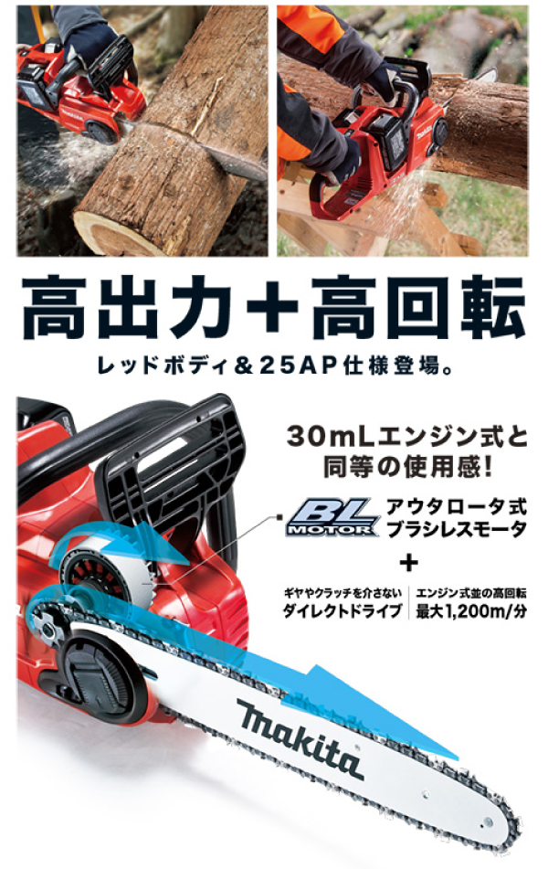 マキタ（makita） 充電式チェンソー35cm 36V 充電器付き マキタ