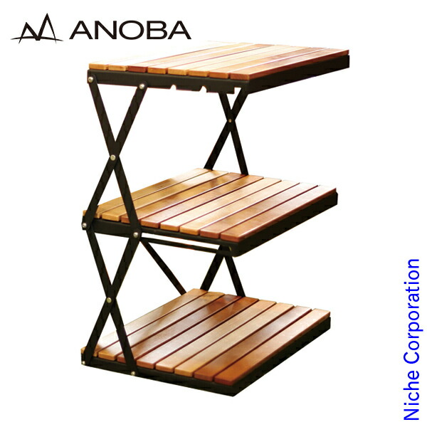 楽天市場】ANOBA アノバ BLACK EDITION ウッドラック 3段 AN098