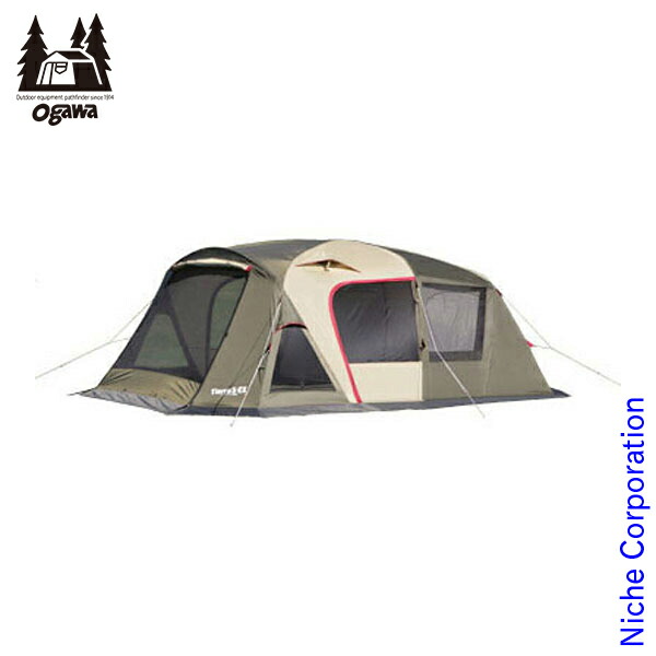Niche Corporation: Ogawa tent ロッジドーム Tierra 5 EX (Brown × sand x red