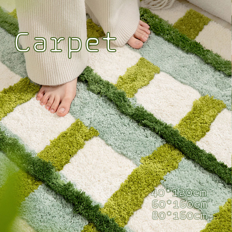 ラグ 絨毯 洗える ホットカーペット 角型 長方形 carpet じゅうたん ふわふわ 滑り止め付き ラグマット オールシーズン使える 安い rug ウォッシャブル 40*120cm 60*160cm 80*160cm リビング 新生活 プレゼント グリーン 洗濯可 送料無料|インテリアの三石屋